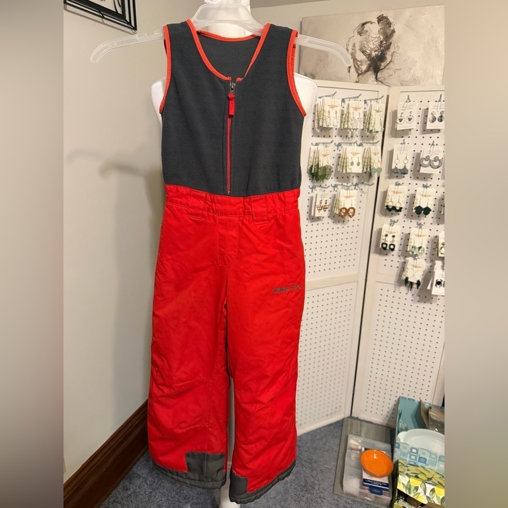 Arctix Red and Gray Kids Overalls